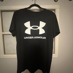 Under Armour Black Tee with White Logo